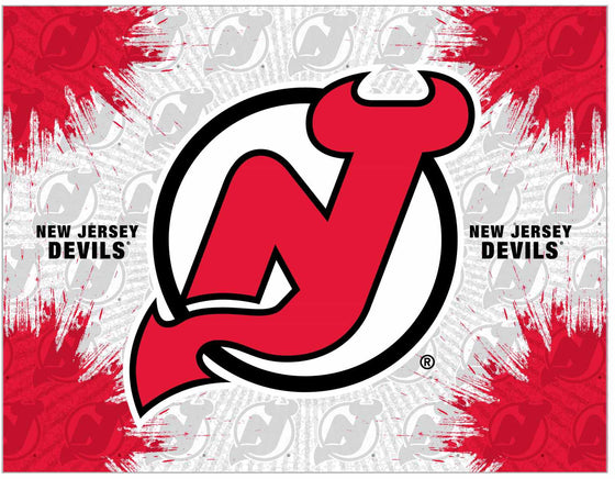 New Jersey Devils 24" x 32" Logo Printed Canvas Wall Art - Man Cave Boutique