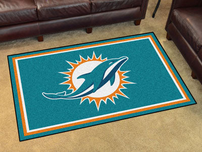 Rug 4x6 Miami Dolphins NFL - Man Cave Boutique