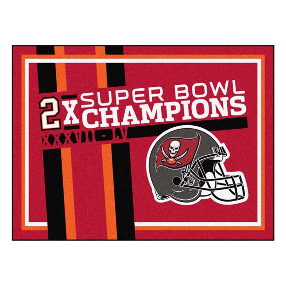 Rug 8x10 NFL Tampa Bay Buccaneers Super Bowl Champions LV - Man Cave Boutique