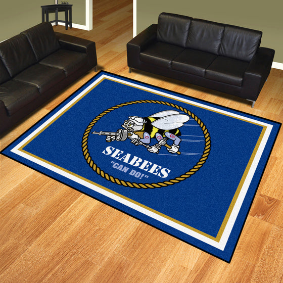 Rug 8x10 U.S. Navy - SEABEES - Man Cave Boutique