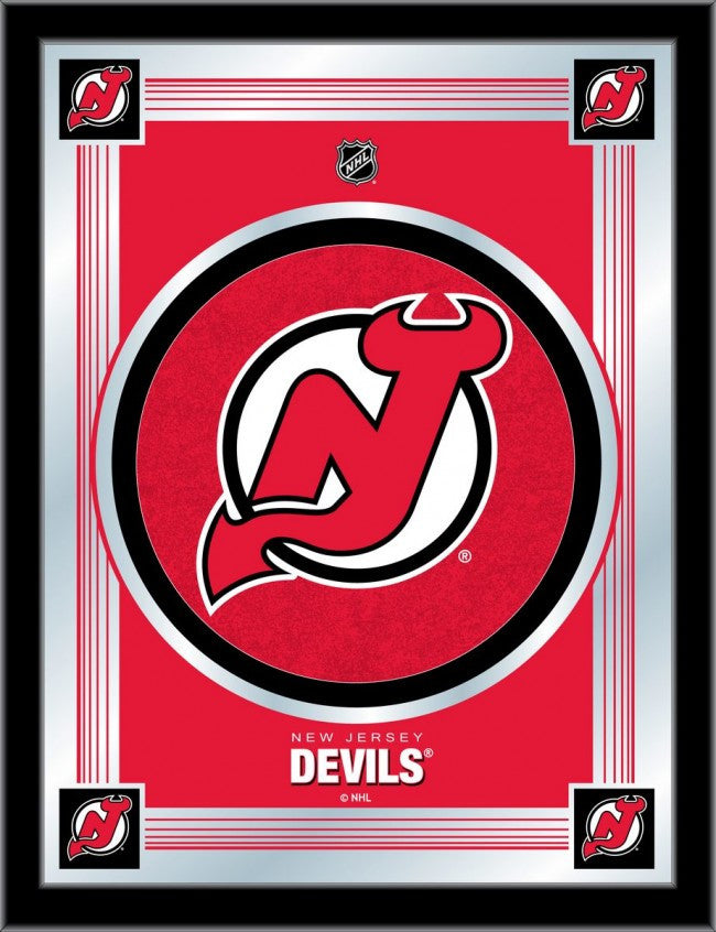 New Jersey Devils NHL ® Logo Mirror - Man Cave Boutique
