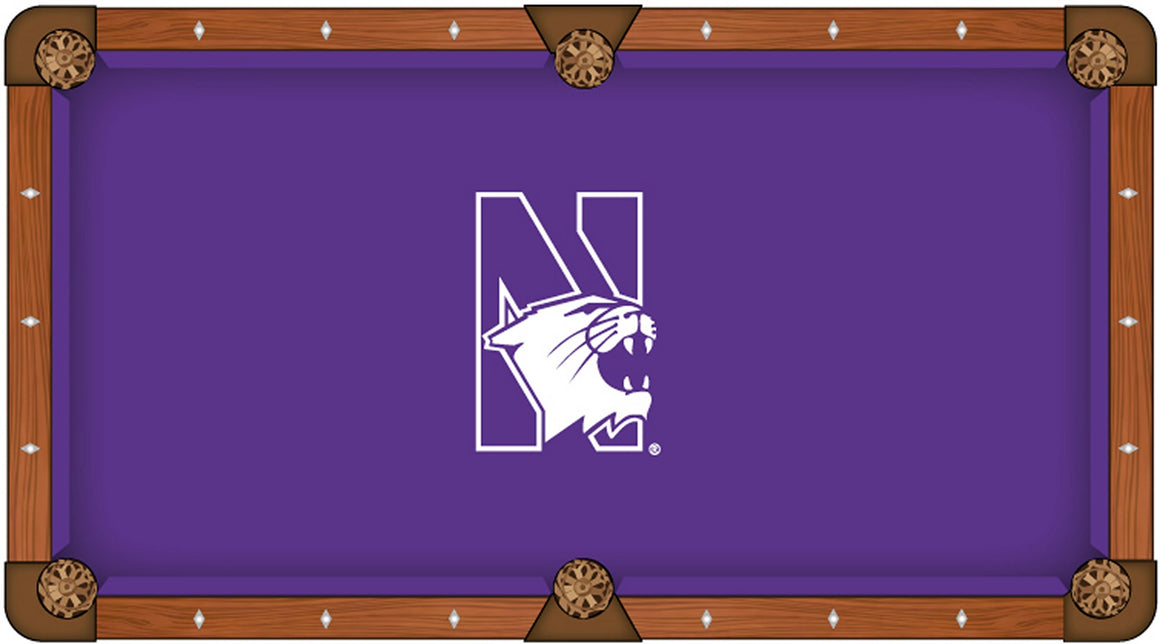 Northwestern University Logo 8' Pool Table - Man Cave Boutique