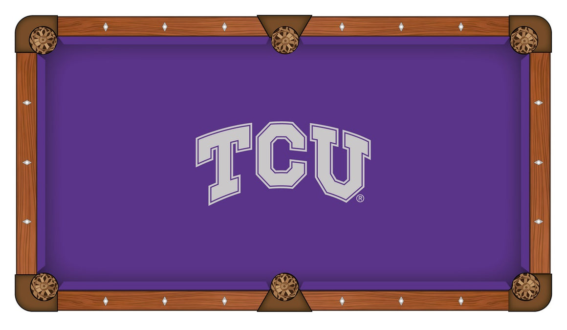 TCU Logo 8' Pool Table - Man Cave Boutique