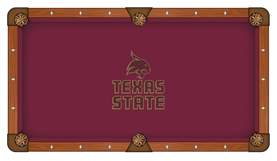 Texas State University Logo 8' Pool Table - Man Cave Boutique