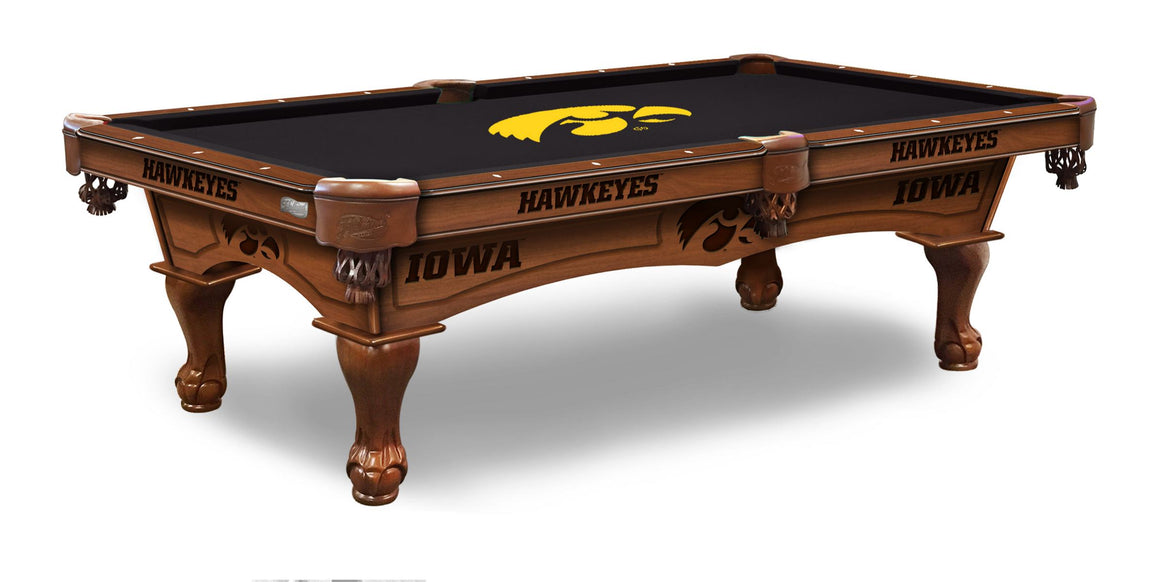 University of Iowa Logo 8' Pool Table - Man Cave Boutique