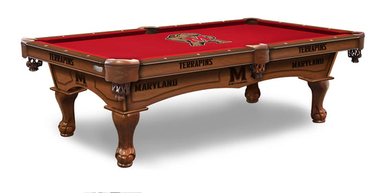 University of Maryland Logo 8' Pool Table - Man Cave Boutique