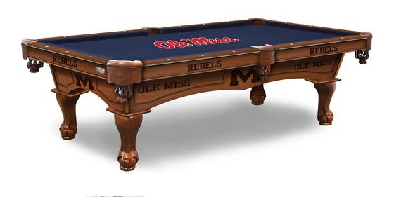 Mississippi 'Ole Miss' Logo 8' Pool Table - Man Cave Boutique