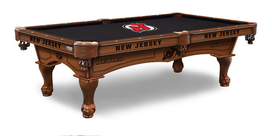 New Jersey Devils NHL Logo 8' Pool Table - Man Cave Boutique