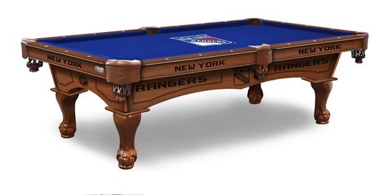 New York Rangers NHL Logo 8' Pool Table - Man Cave Boutique