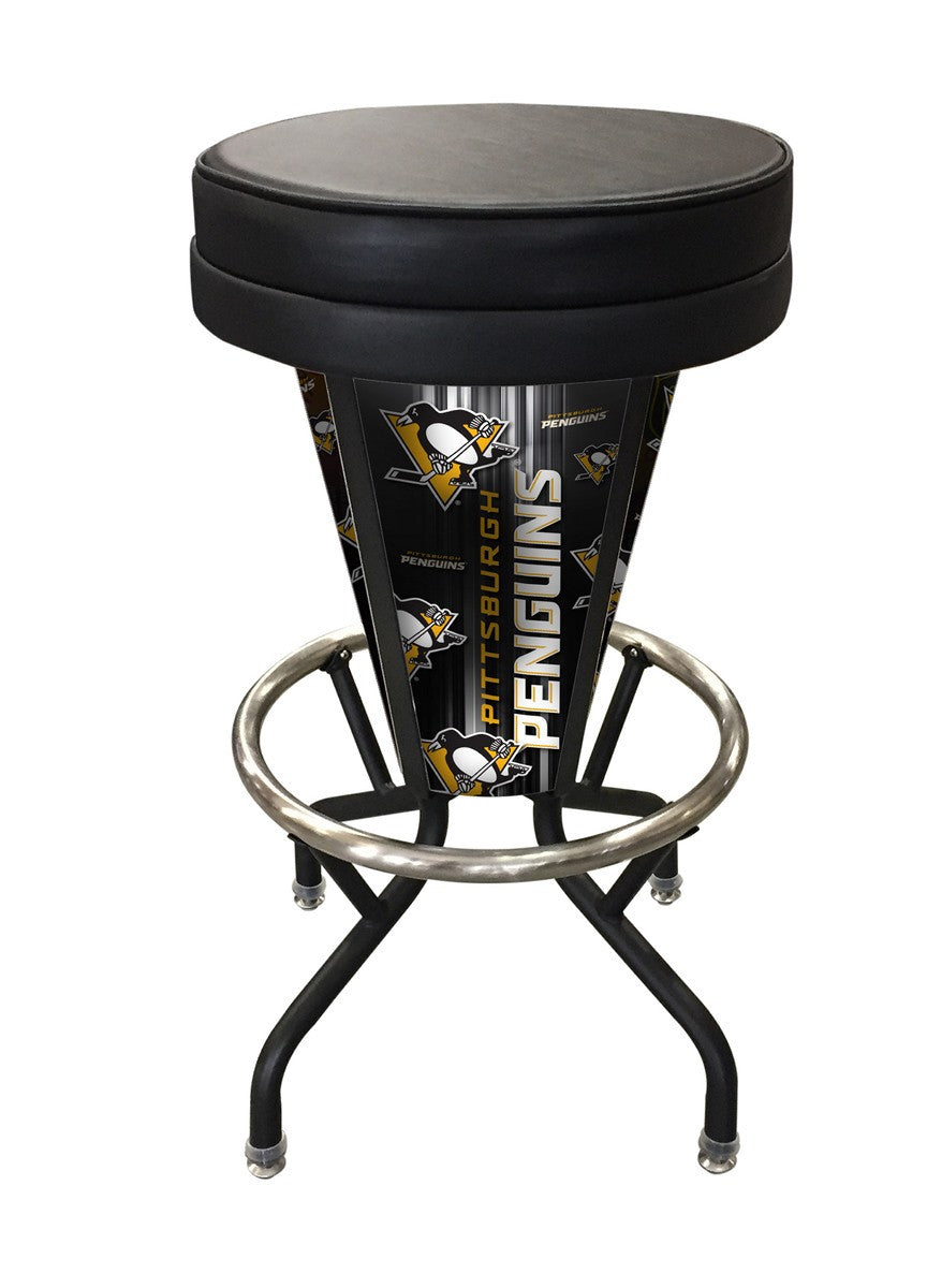 Pittsburgh Penguins NHL Logo Lighted Bar Stool - Man Cave Boutique