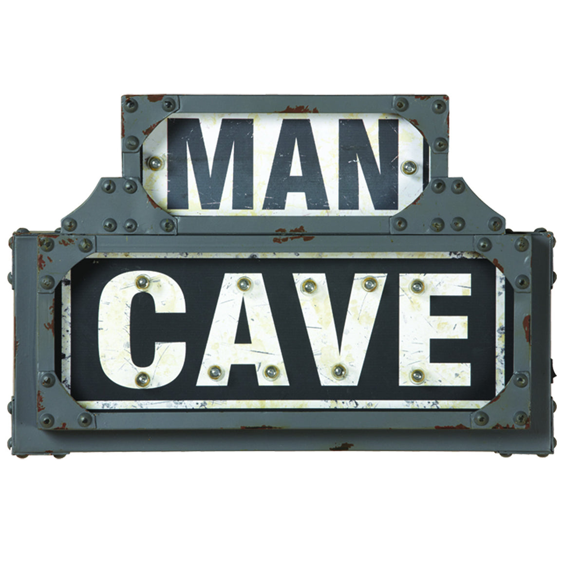 METAL SIGN-MAN CAVE 18.5 x 2.5 x 12.5 - Man Cave Boutique