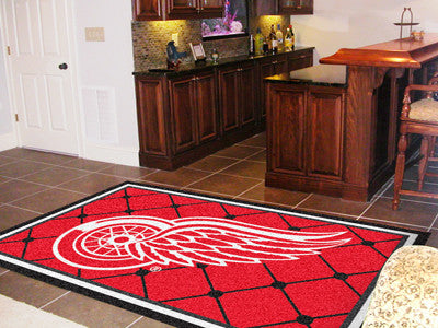 Rug 5x8 Detroit Red Wings NHL - Man Cave Boutique