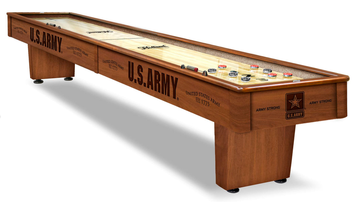 US Army 12' Shuffleboard Table - Man Cave Boutique