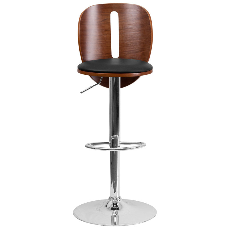 Walnut Adjustable Height Bar Stool  SD-2220-WAL-GG - Man Cave Boutique