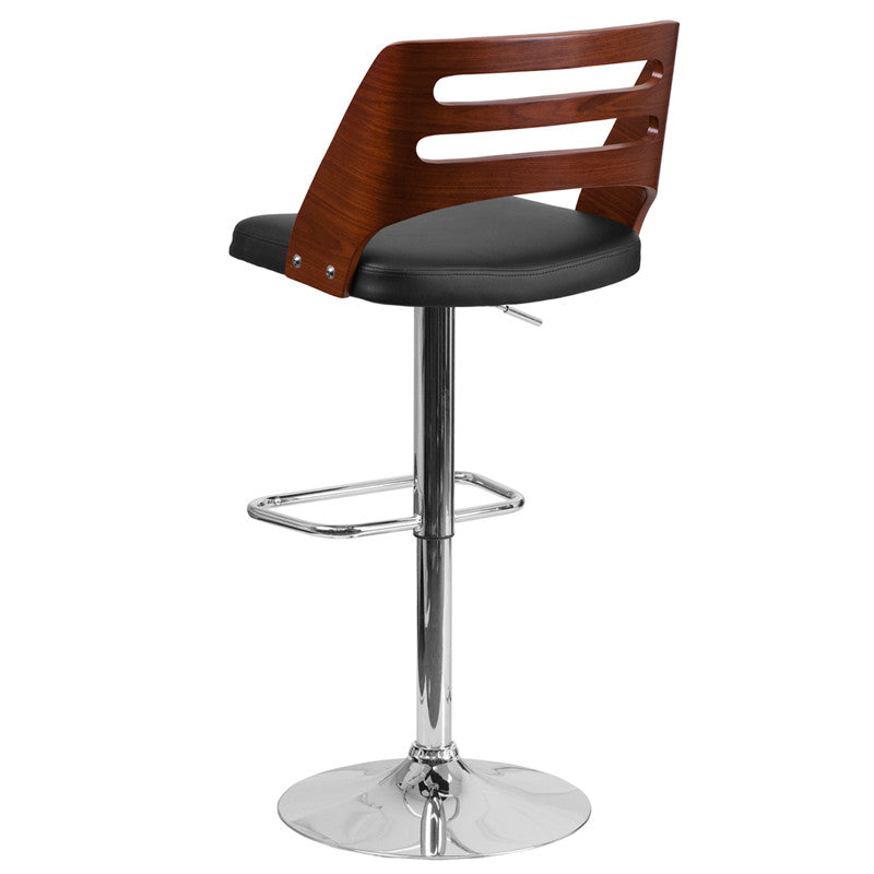 Walnut Adjustable Height Bar Stool SD-2702-WAL-GG - Man Cave Boutique