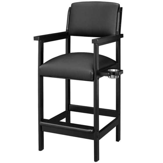 Spectator Chair Solid Wood Black Finish - Man Cave Boutique