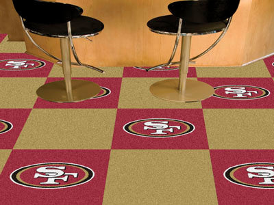 San Francisco 49ers NFL Carpet Tiles - Man Cave Boutique