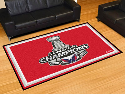 Rug 5x8 Washington Capitals NHL 2018 Champions - Man Cave Boutique