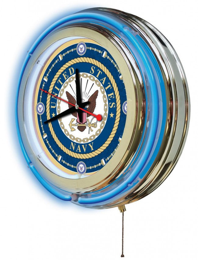 15" US Navy Logo Clock - Man Cave Boutique