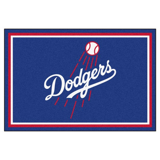 Rug 8x10 LA Dodgers MLB Retro - Man Cave Boutique