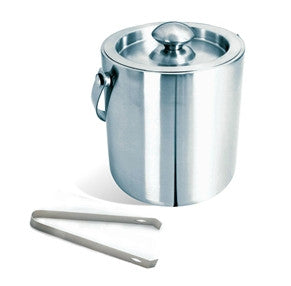 Visol Brushed Stainless Steel Ice Bucket with Tongs - Man Cave Boutique