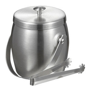 Visol Symon Stainless Steel Double Wall Ice Bucket with Tongs - Man Cave Boutique